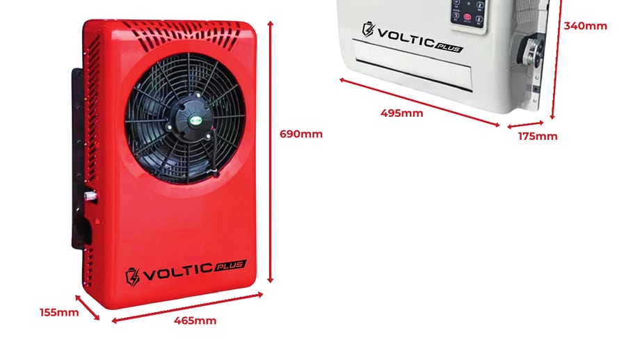 Kích thước sản phẩm Voltic Plus