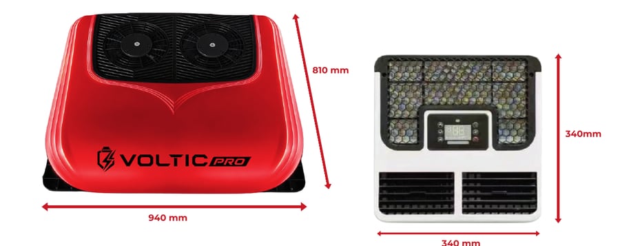 Kích thước sản phẩm Voltic Pro